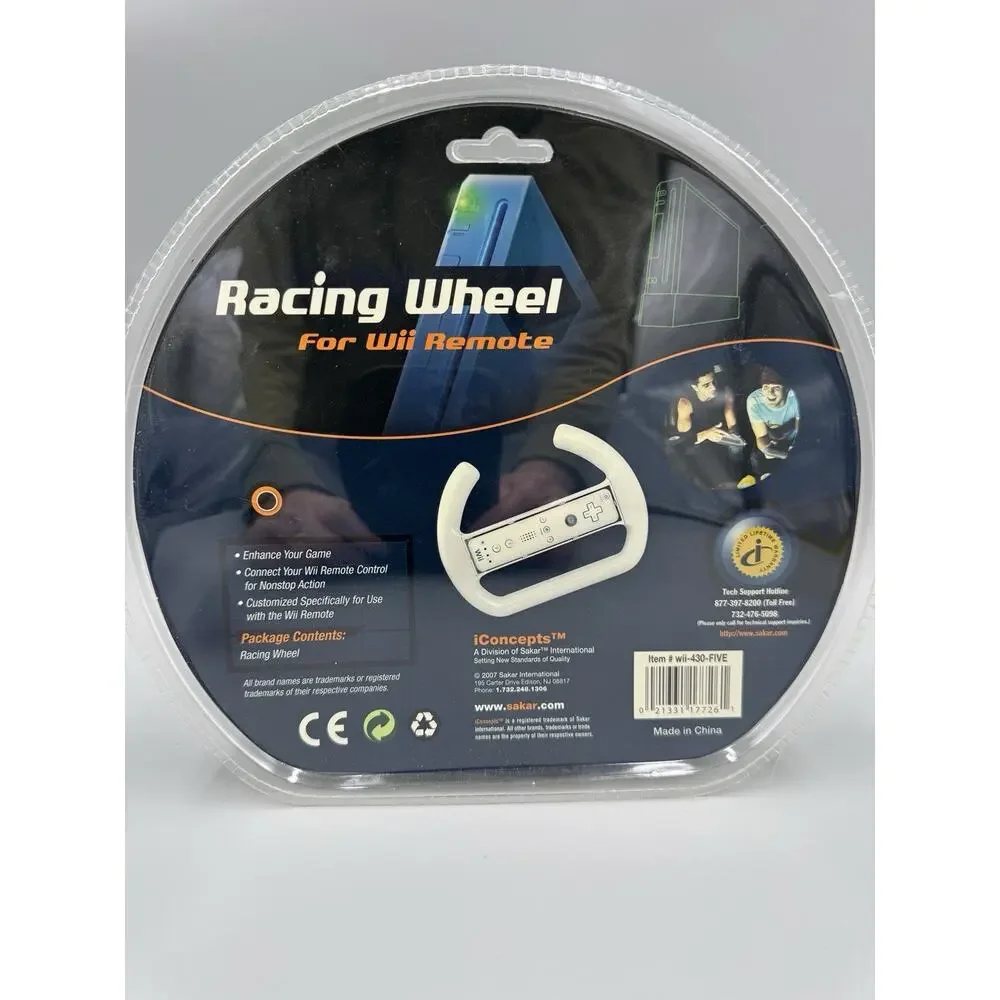 Racing‎ Wheel For Nintendo Wii Remote -- NEW